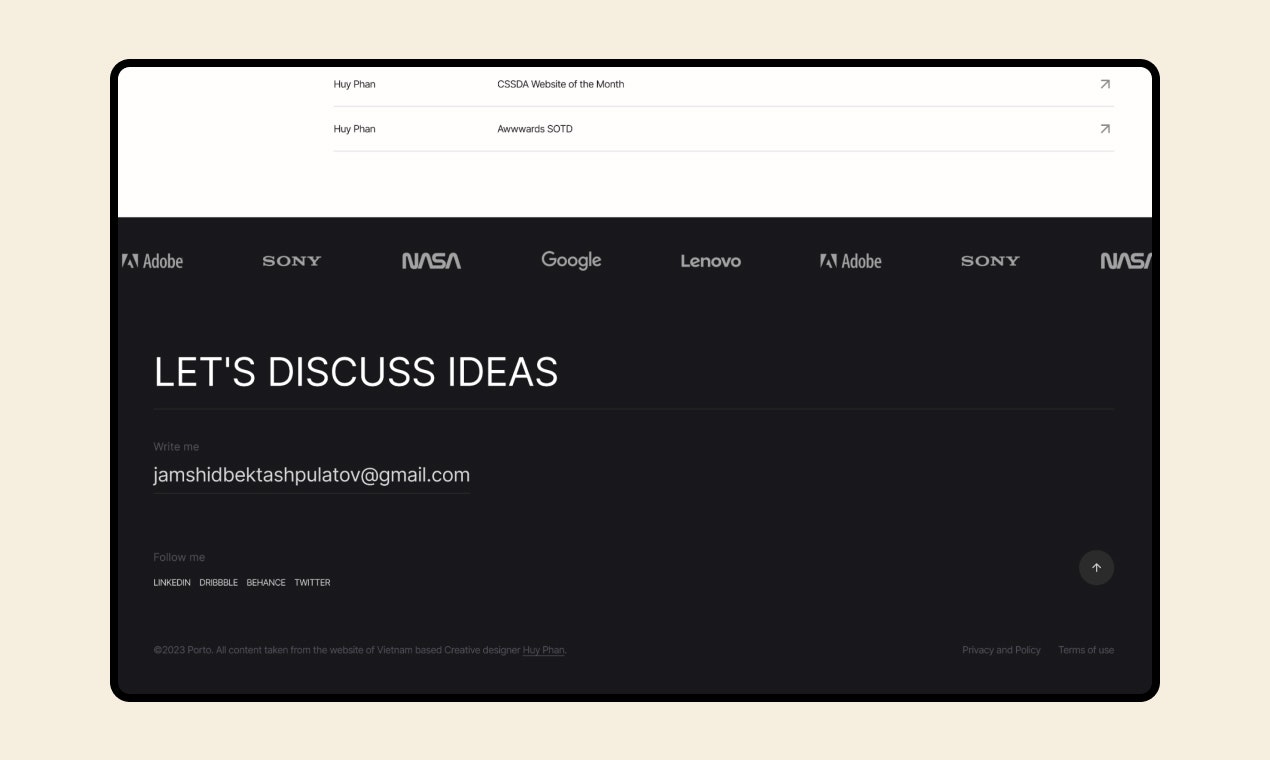 Порту - Творческий шаблон портфолио медиа 2