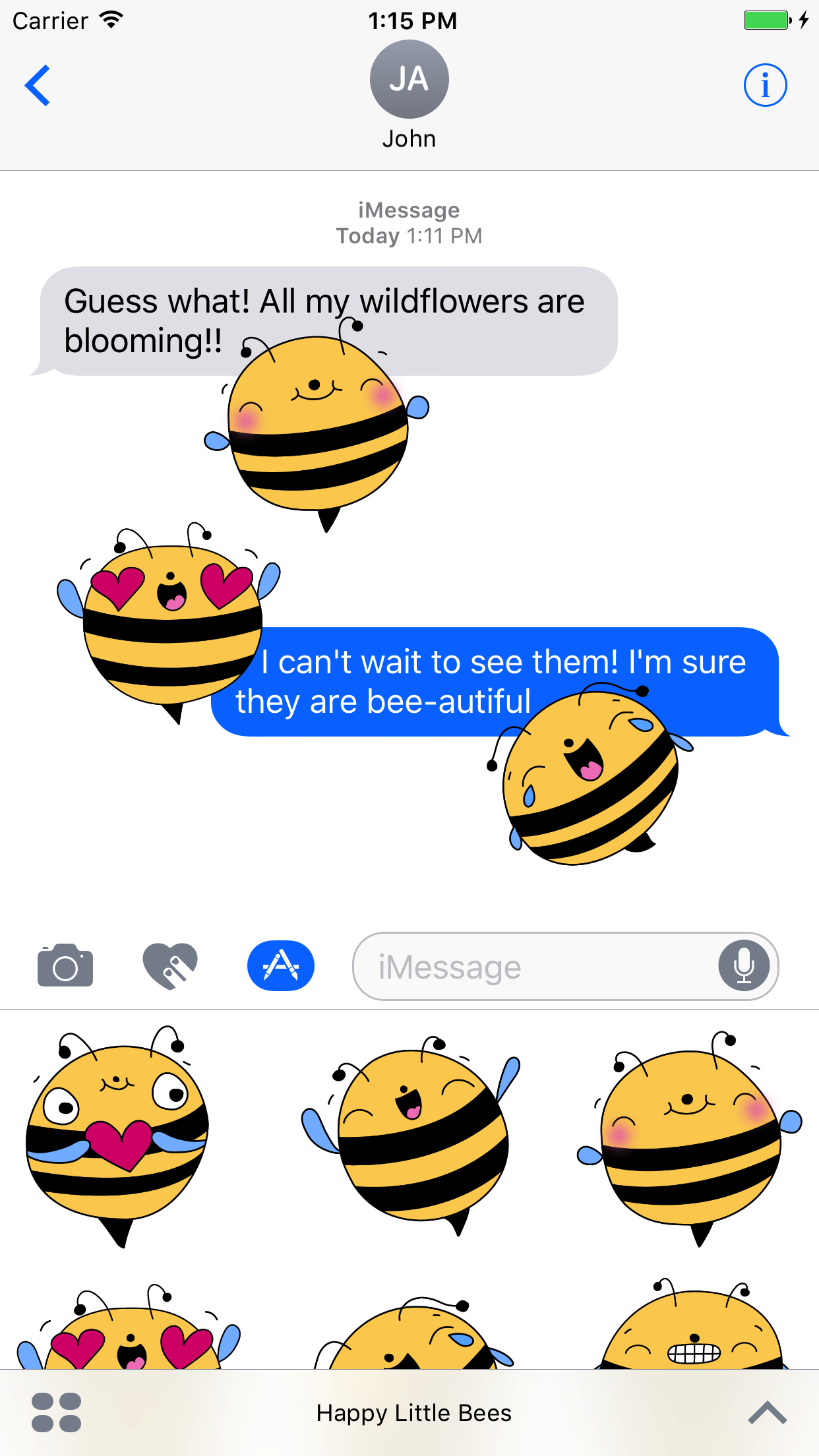Happy Little Bees Stickers gallery image