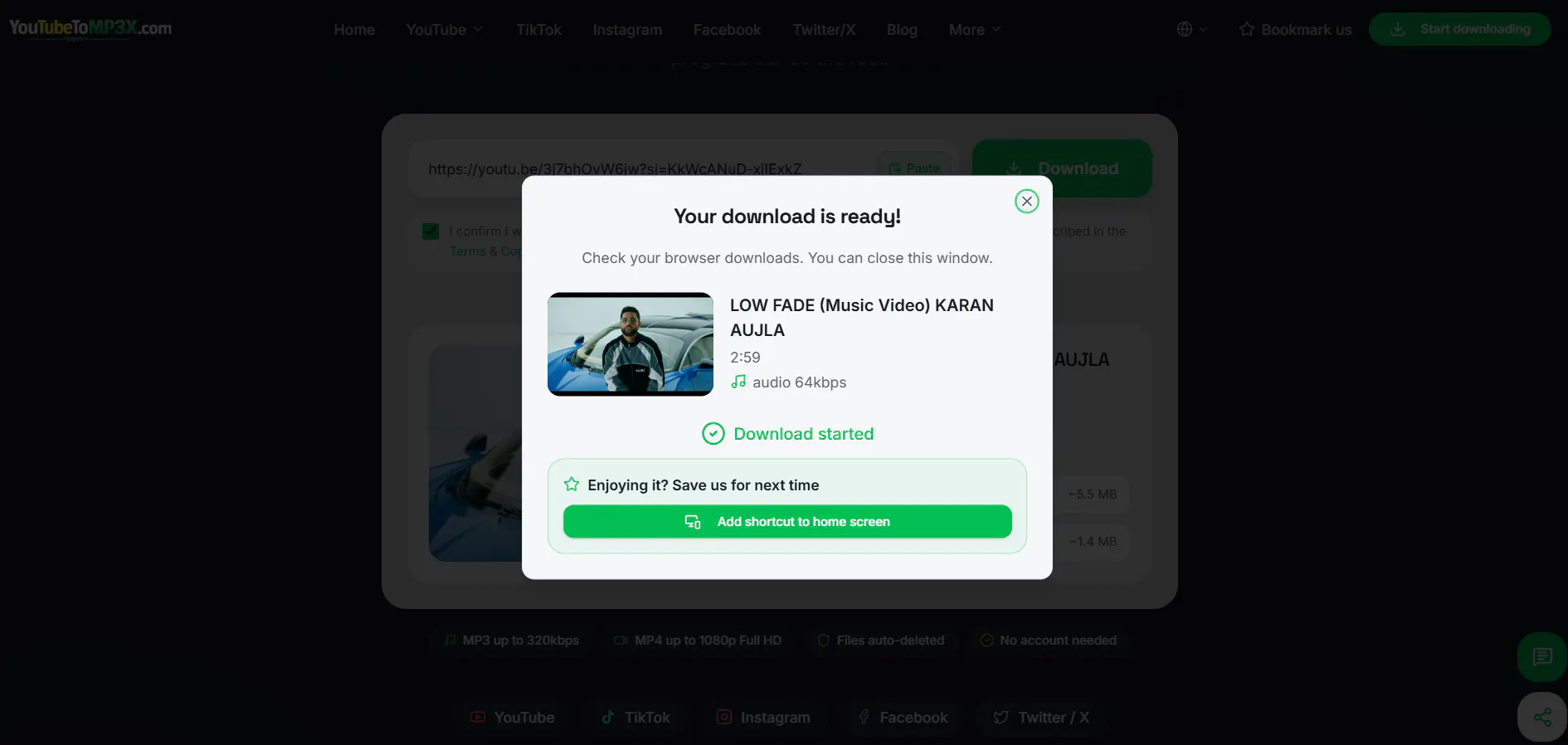 YouTubeToMP3X gallery image