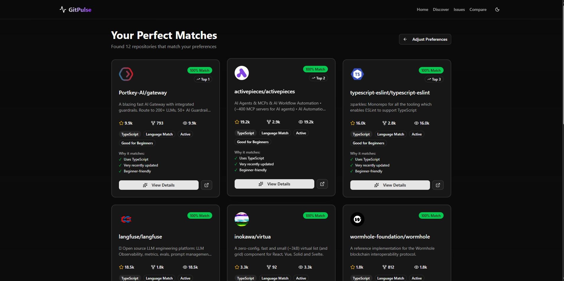 GitPulse - Screenshot 2 showing product features and functionality