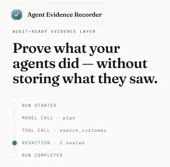 Agent Evidence Recorder  gallery image