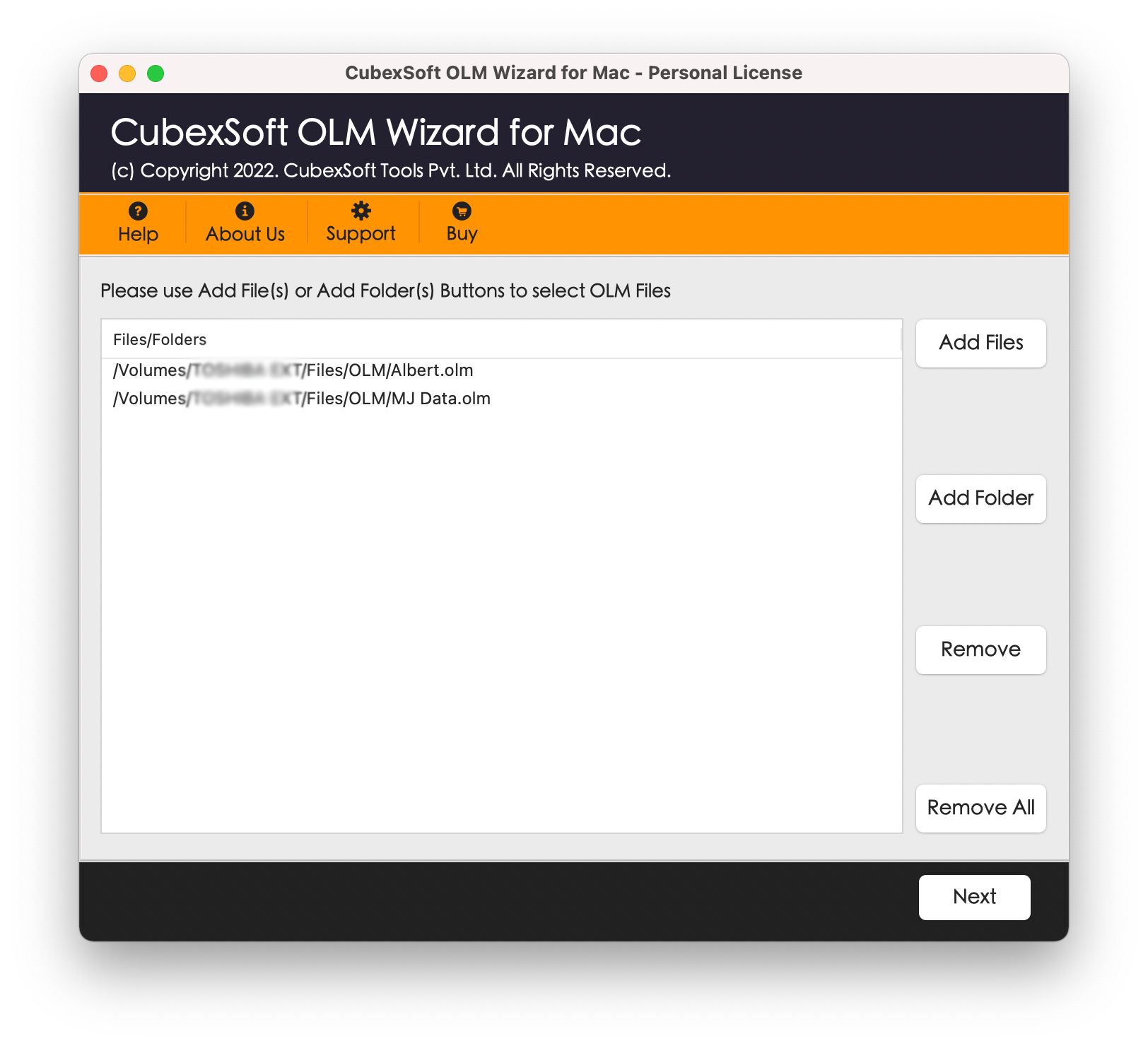 Cubexsoft OLM Converter لنظام التشغيل Mac media 2