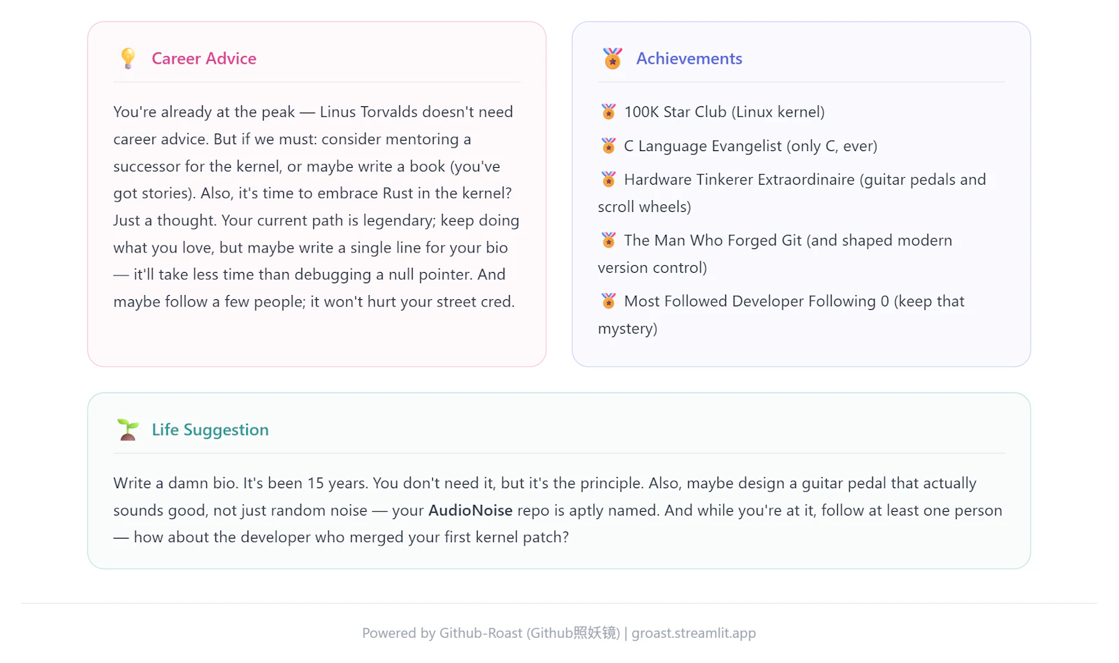 github-roast screenshot 4