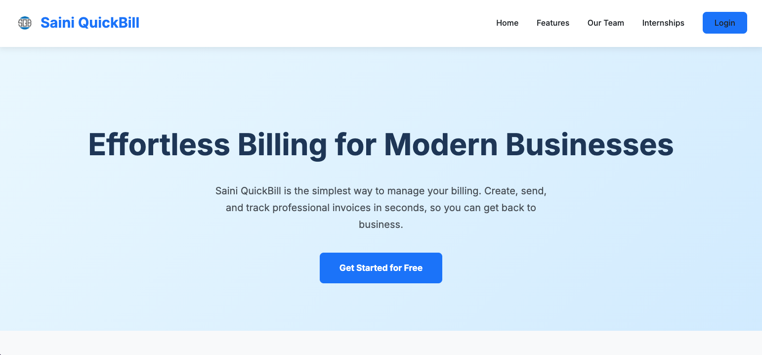 Saini QuickBill media 1