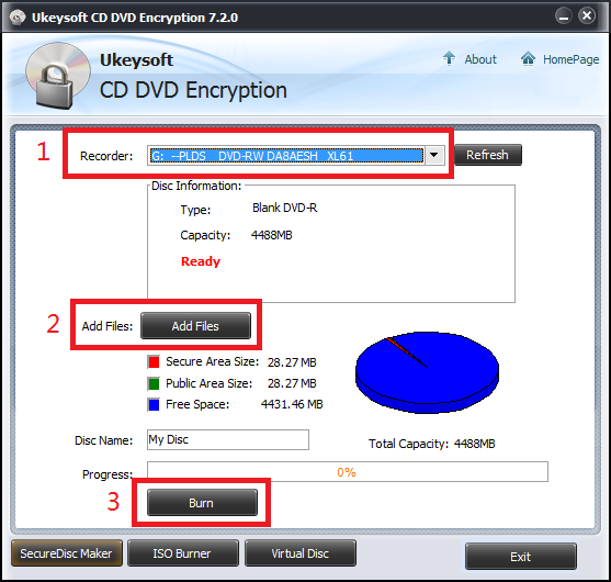 Ukeeysoft CD DVD Şifreleme media 2