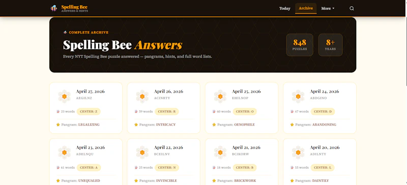 NYT Spelling Bee Helper screenshot 2