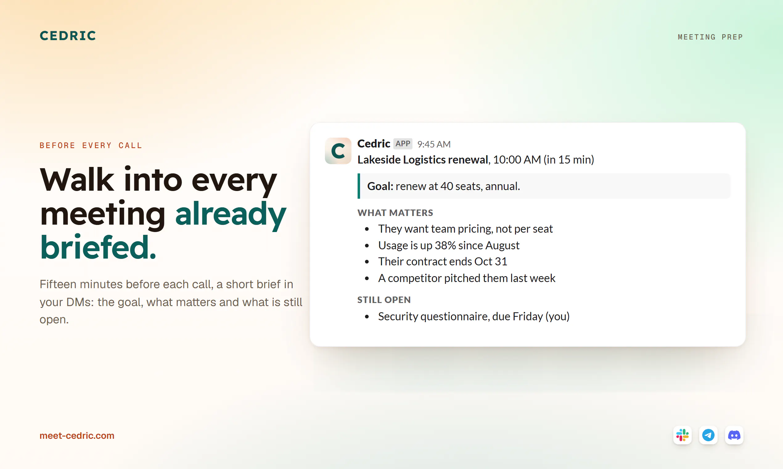Cedric AI Teammate for Startups gallery image