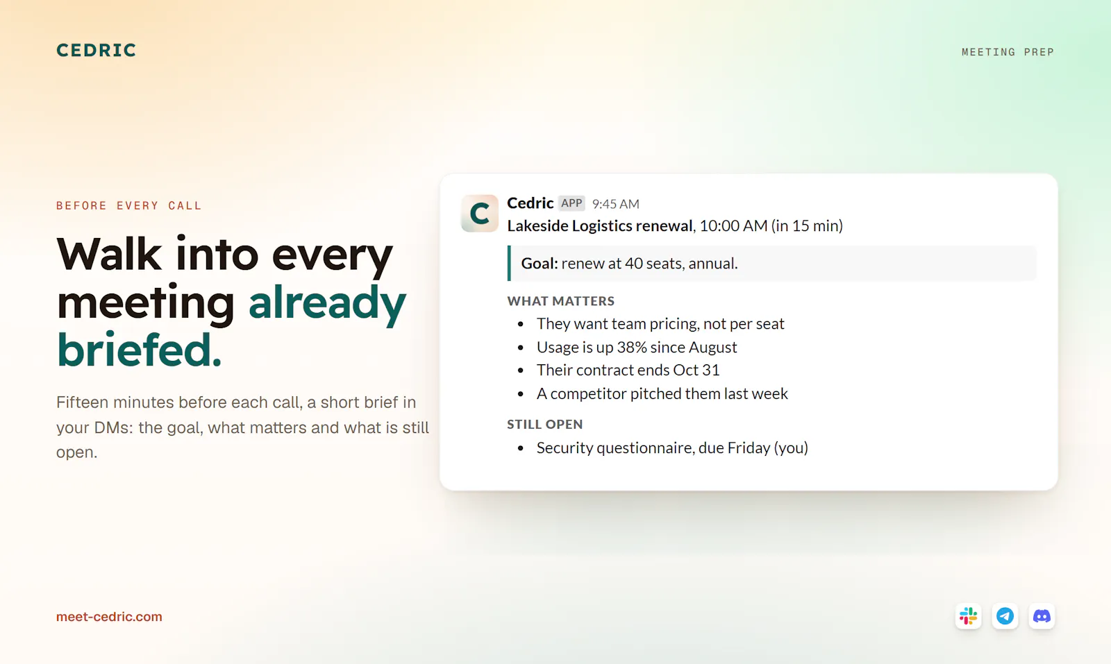 Cedric AI Teammate for Startups screenshot 5