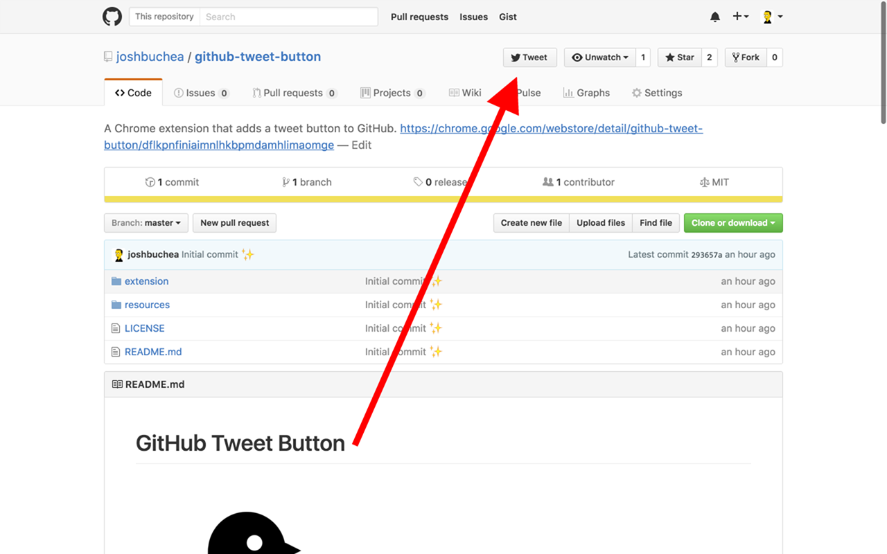 GitHub Tweet Button gallery image