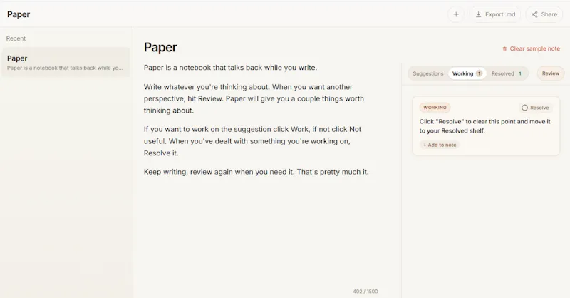 Paper screenshot 3