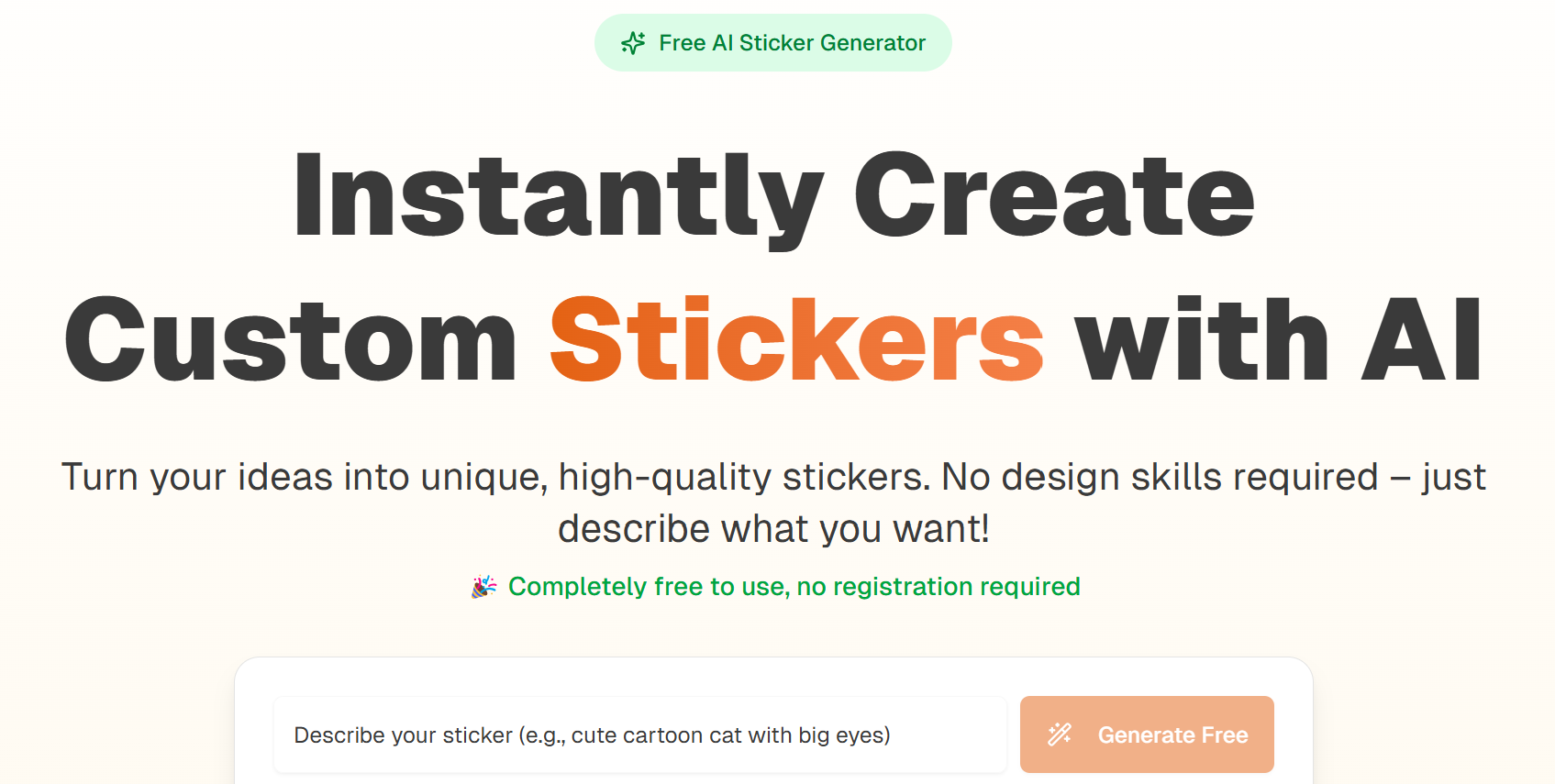 ai sticker generator gallery image