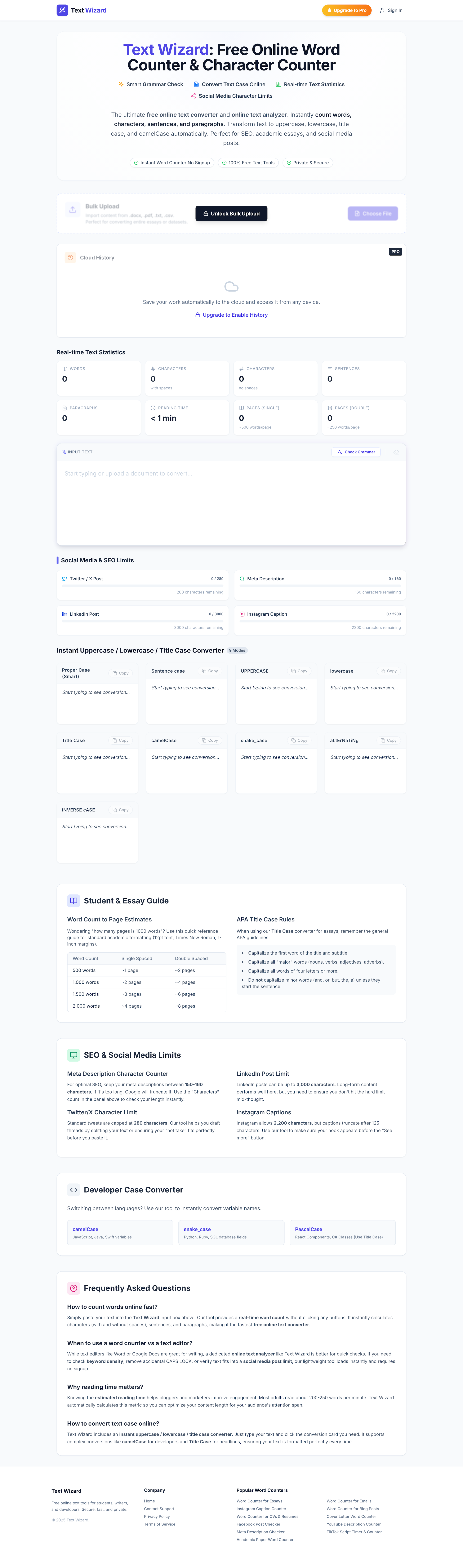 Text Wizard Free Online Case Converter