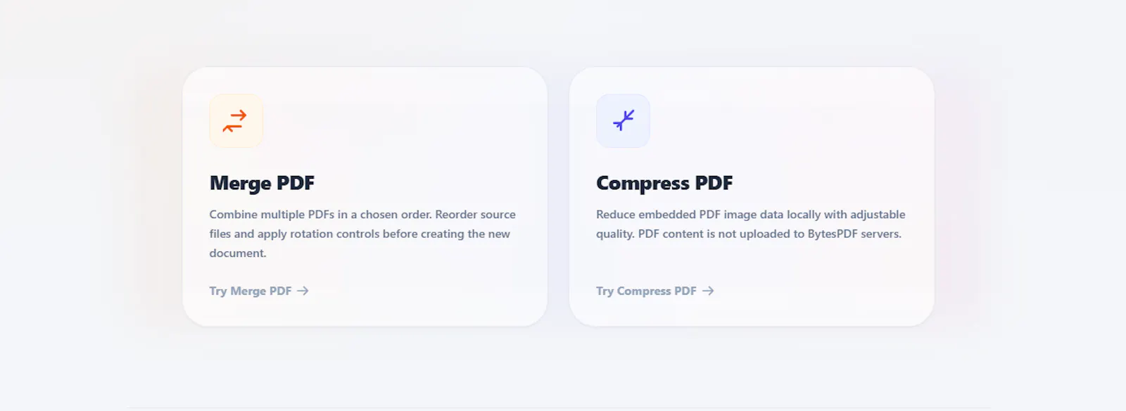 BytesPDF — Browser screenshot 2