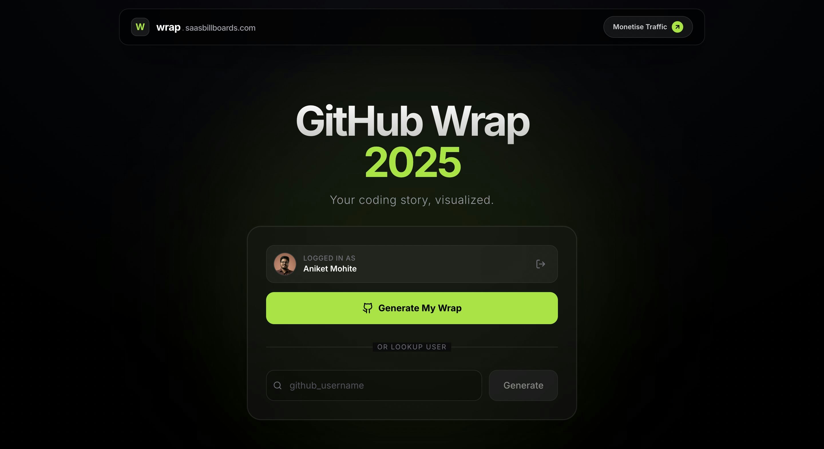 Wrap by SaaSBillboards - Screenshot 2 showing product features and functionality