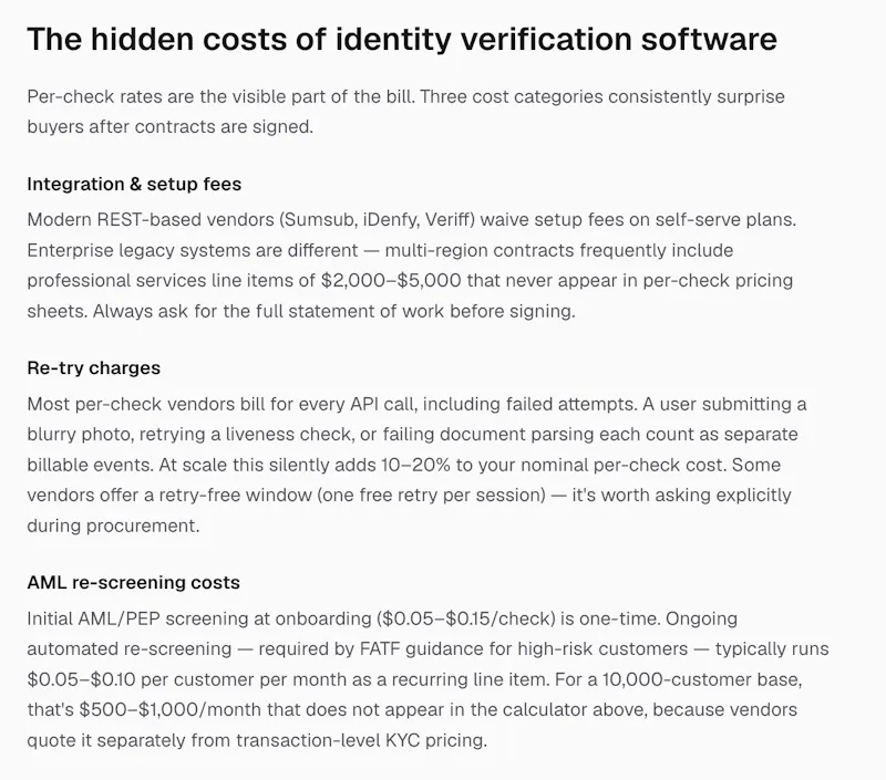 KYC Cost Calculator by PrimeBiometry screenshot 5