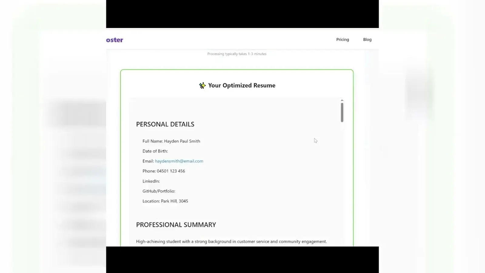 MakeMyResumebetter screenshot 1 (video preview)