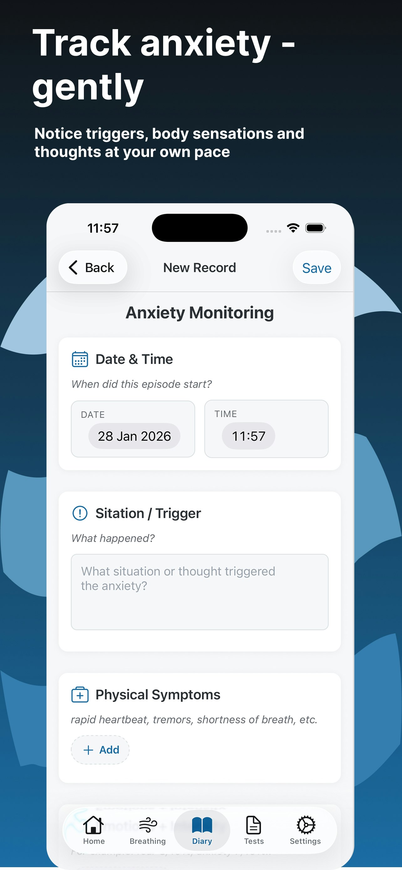 Cognitive Diary - Screenshot 4 showing product features and functionality