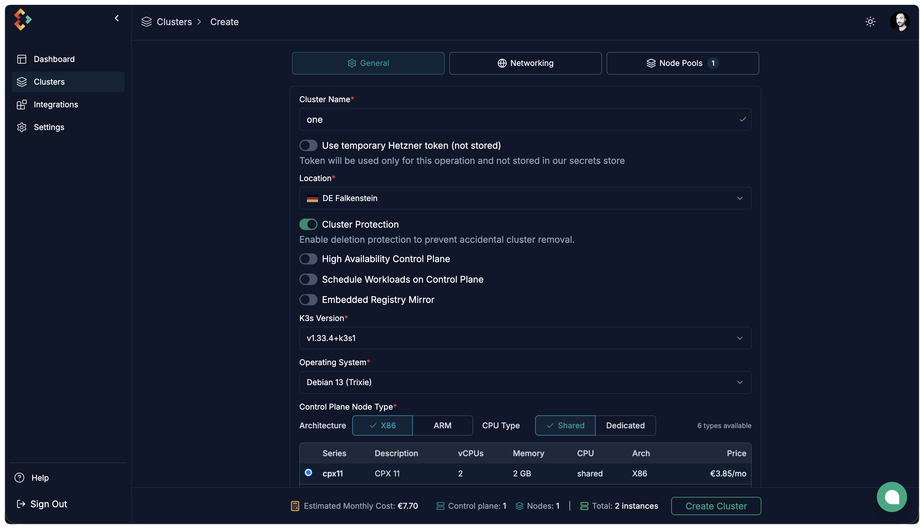 Média Edka - Kubernetes Clusters sur votre propre compte Hetzner. 2