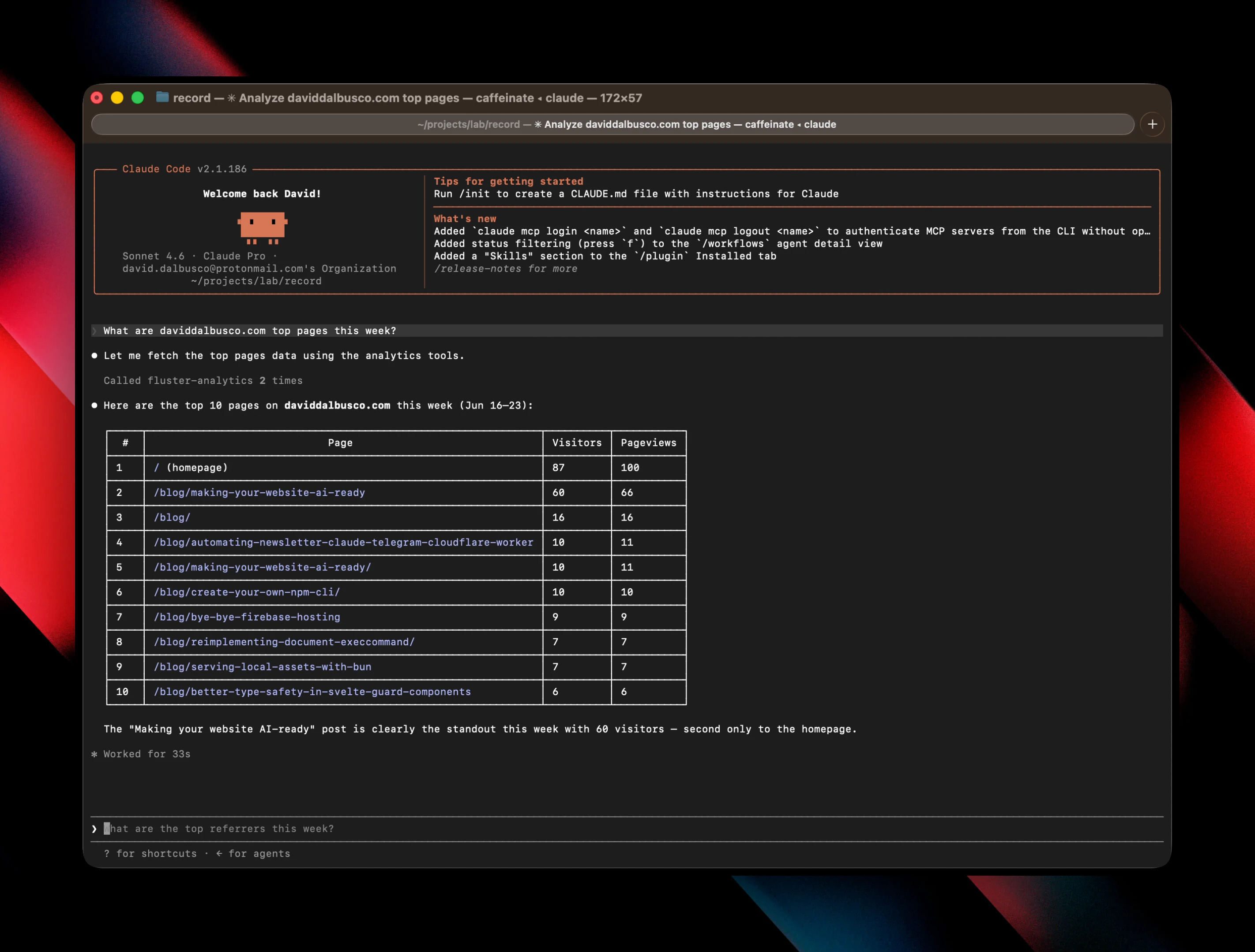 Yet Another Web Analytics 截图 2