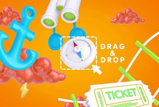 PSD Bright Travel Items Scene Generator gallery image