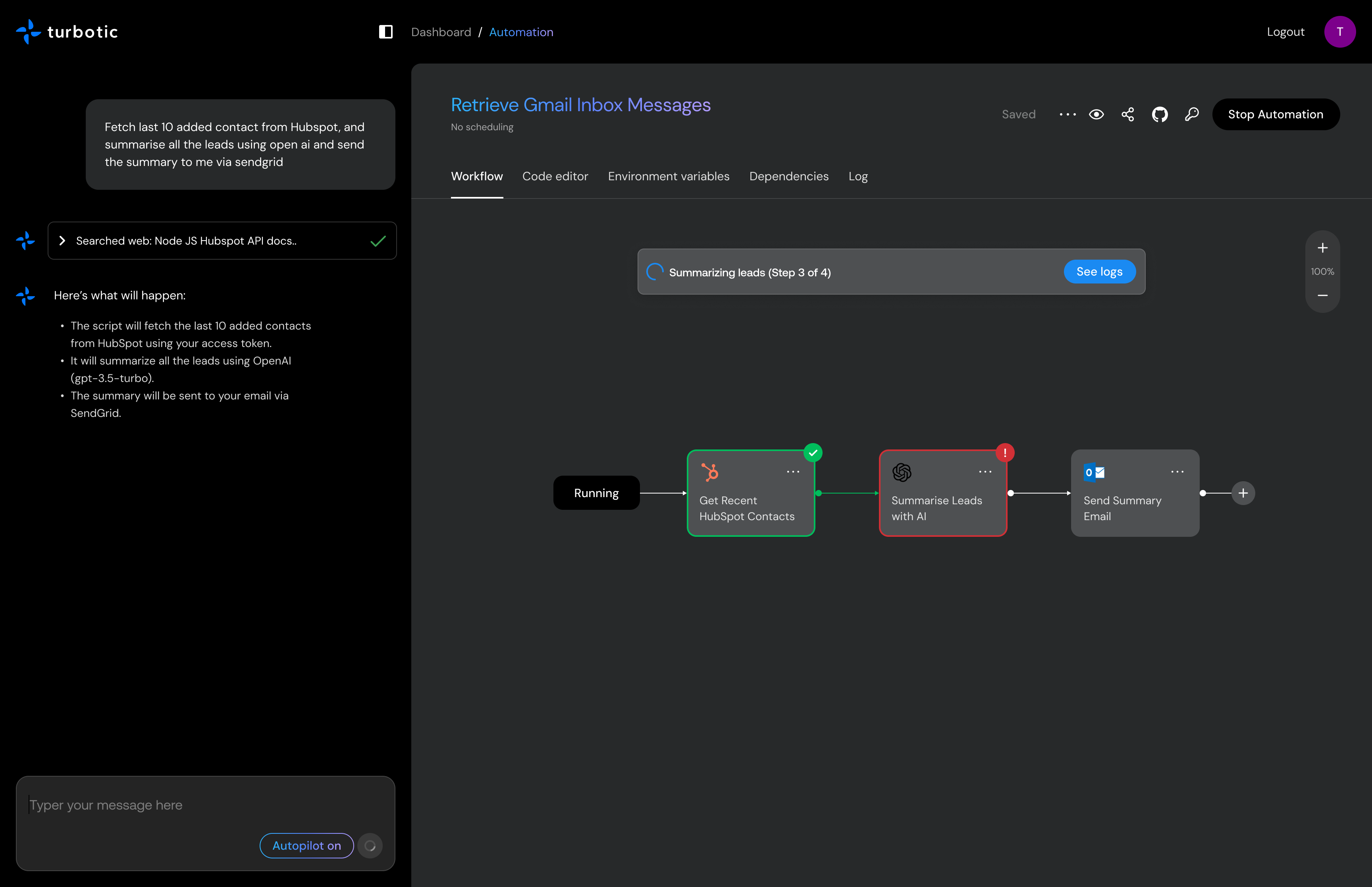 Turbotic Automation AI - Screenshot 2 preview