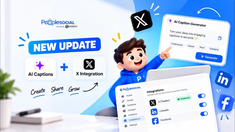 PeopleSocial: X + AI Caption Generation screenshot 1 (video preview)