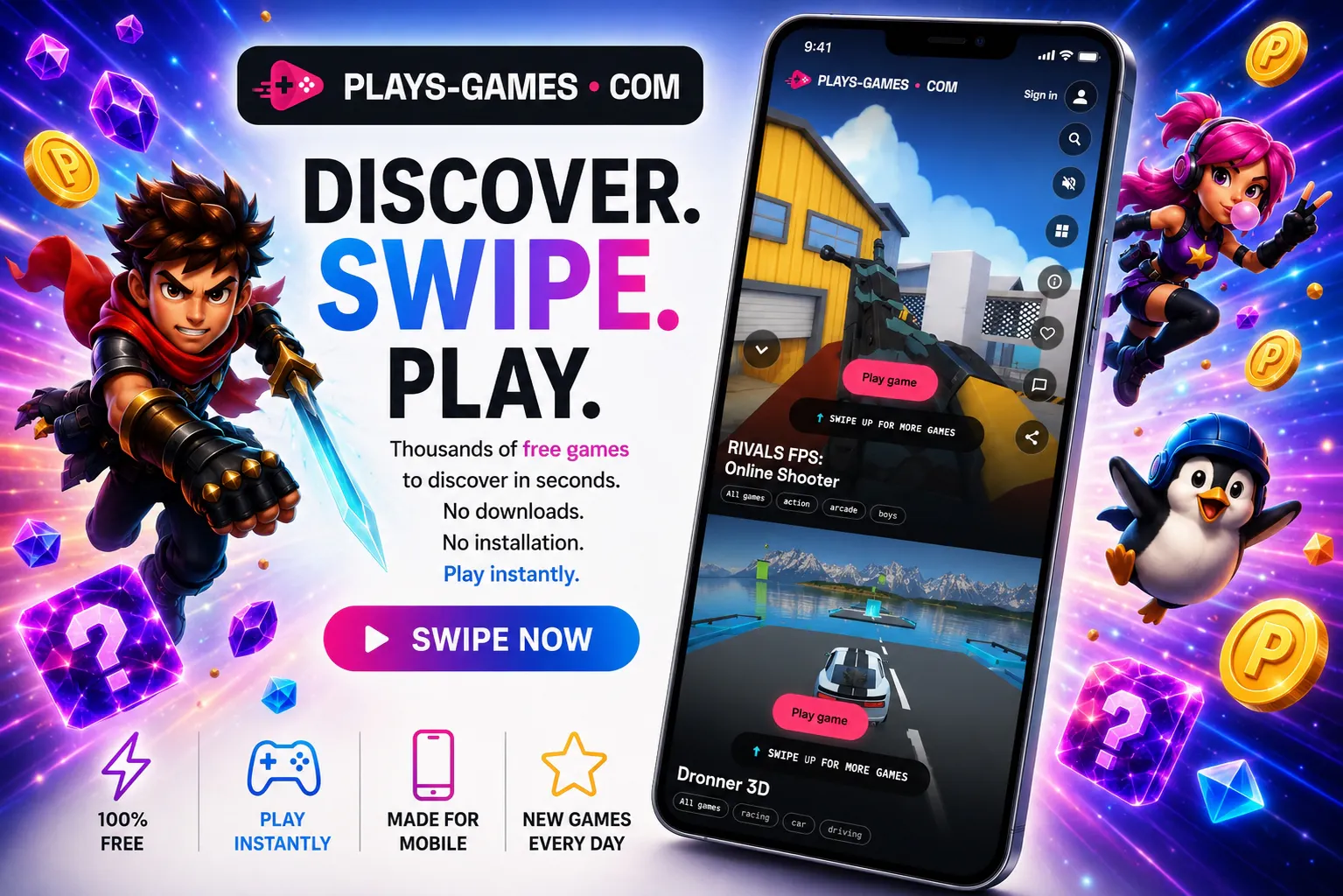 Plays Games — endless game feed - Widget gallery image