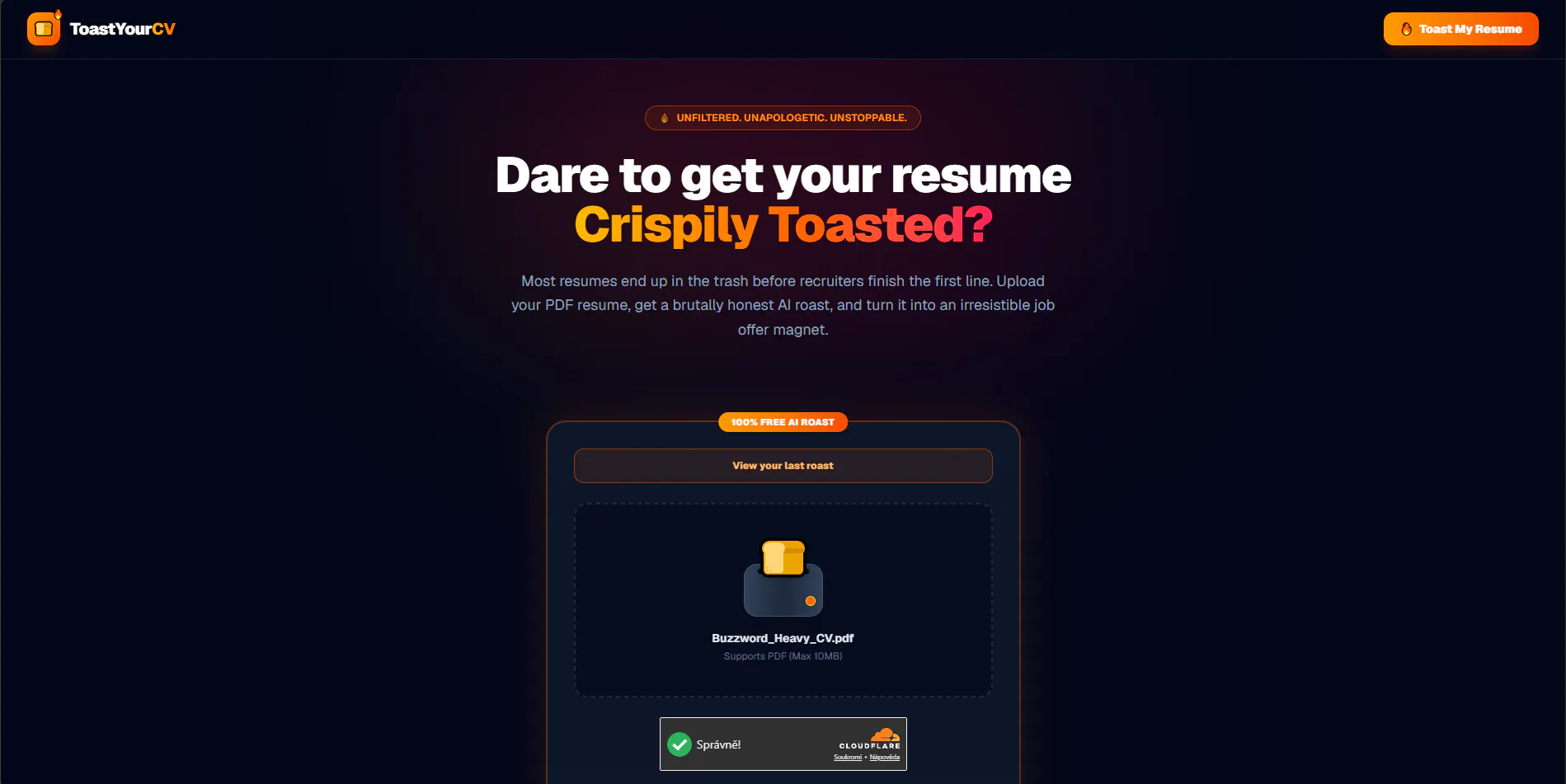 ToastYourCV gallery image