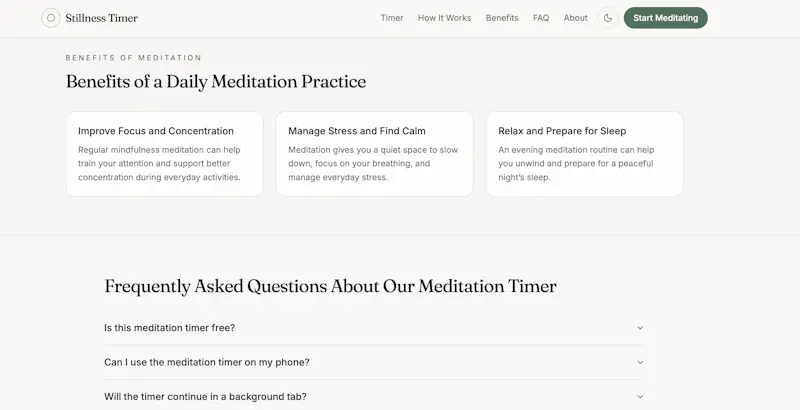 Stillness Timer - Meditation Timer screenshot 5