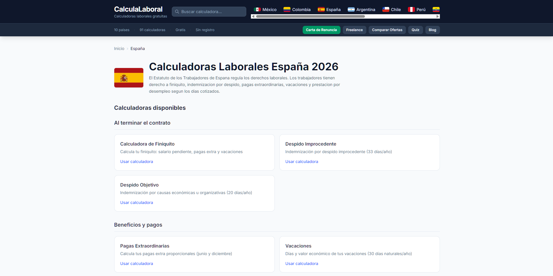 Calculadoras Laborales Gratis 2026 gallery image