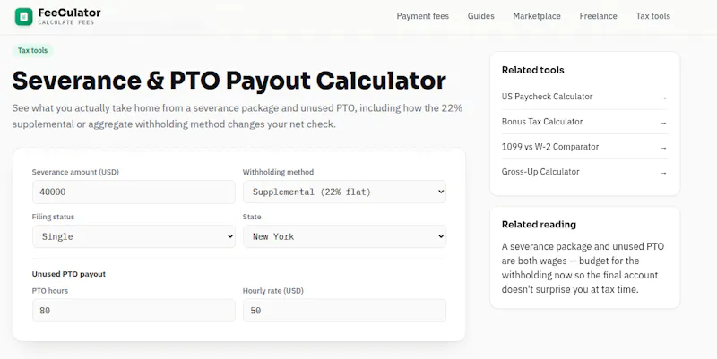 FeeCulator screenshot 3