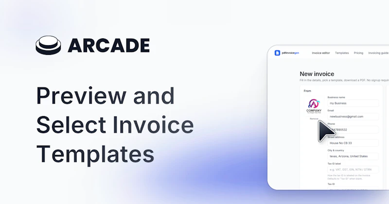 PDF Invoice Generator screenshot 1