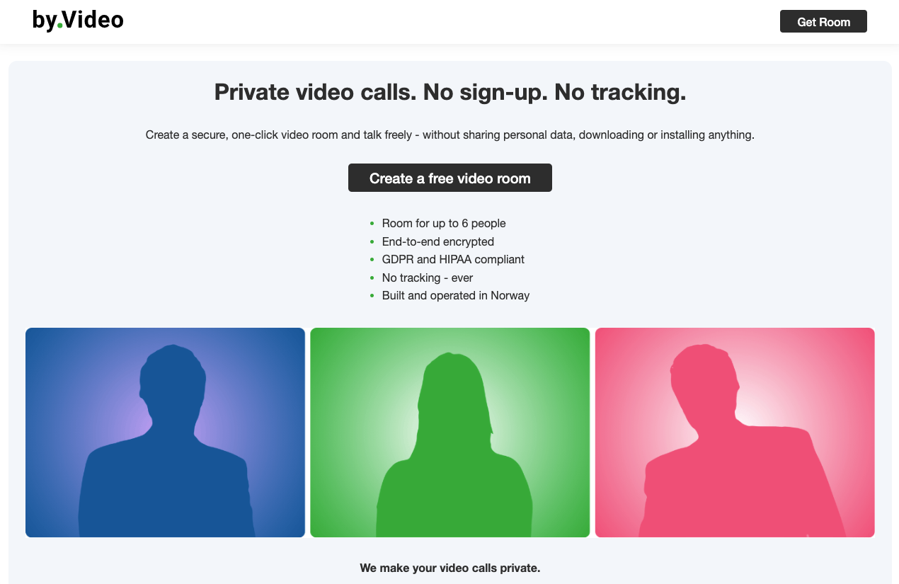 Media by.Video - Các cuộc họp video miễn phí, được mã hóa và riêng tư 1
