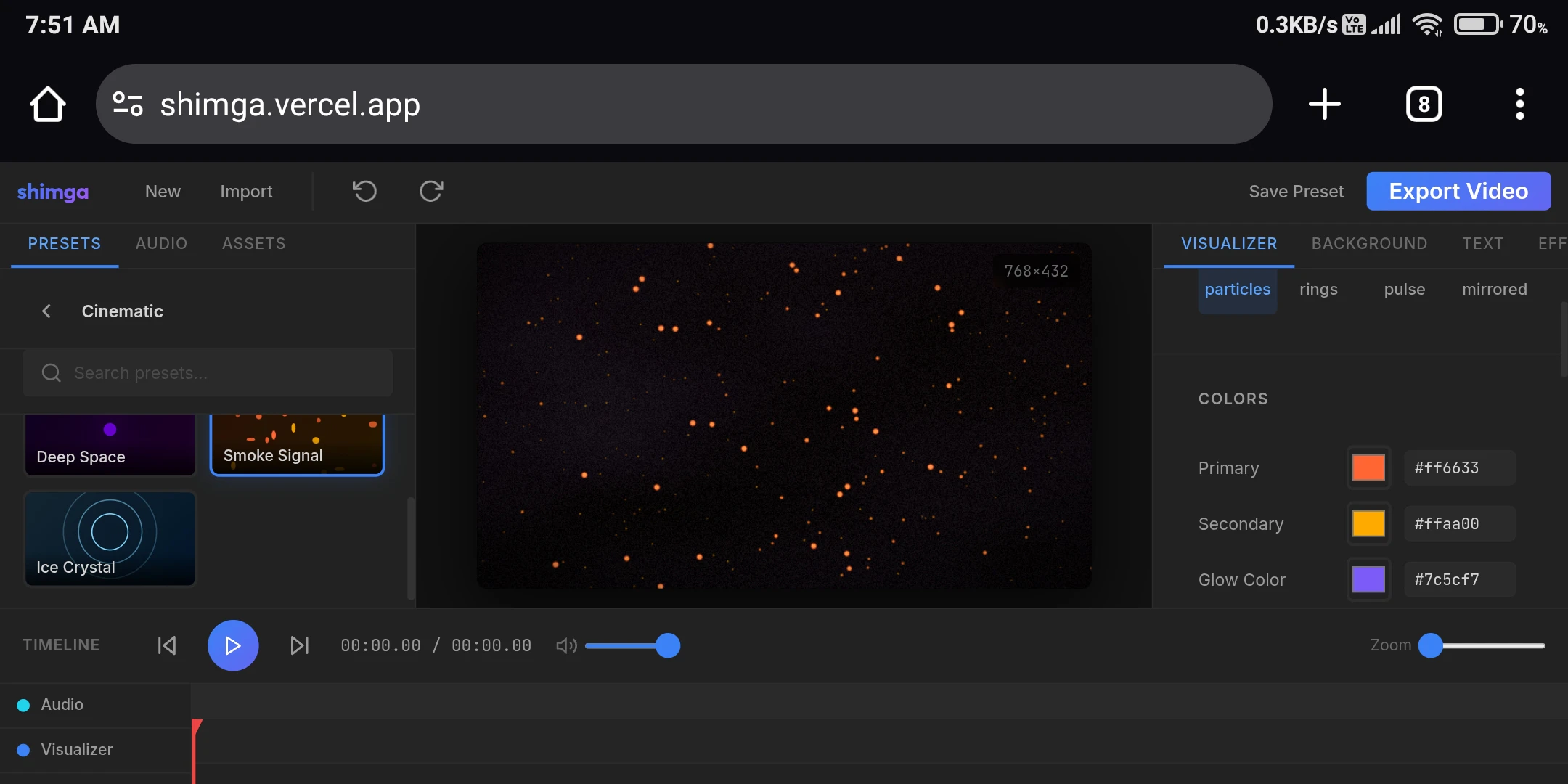shimga — Professional Audio Visualizer 대표 미리보기