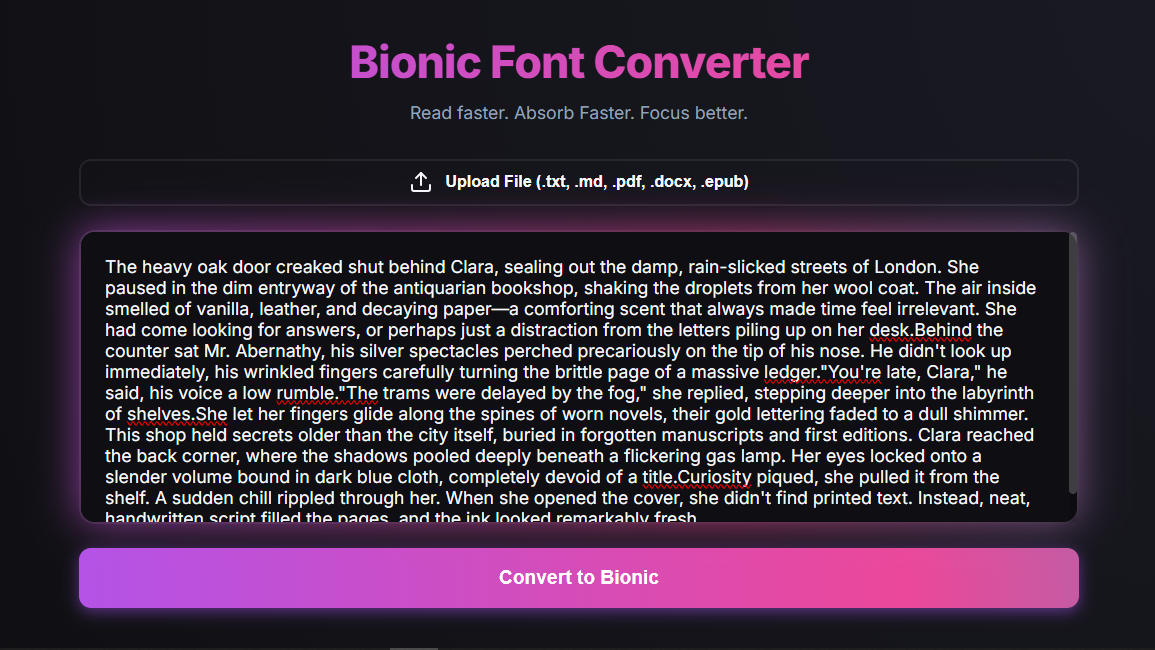 Bionic Font Converter gallery image
