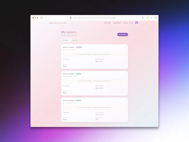 Dear Tomorrow Me screenshot 2
