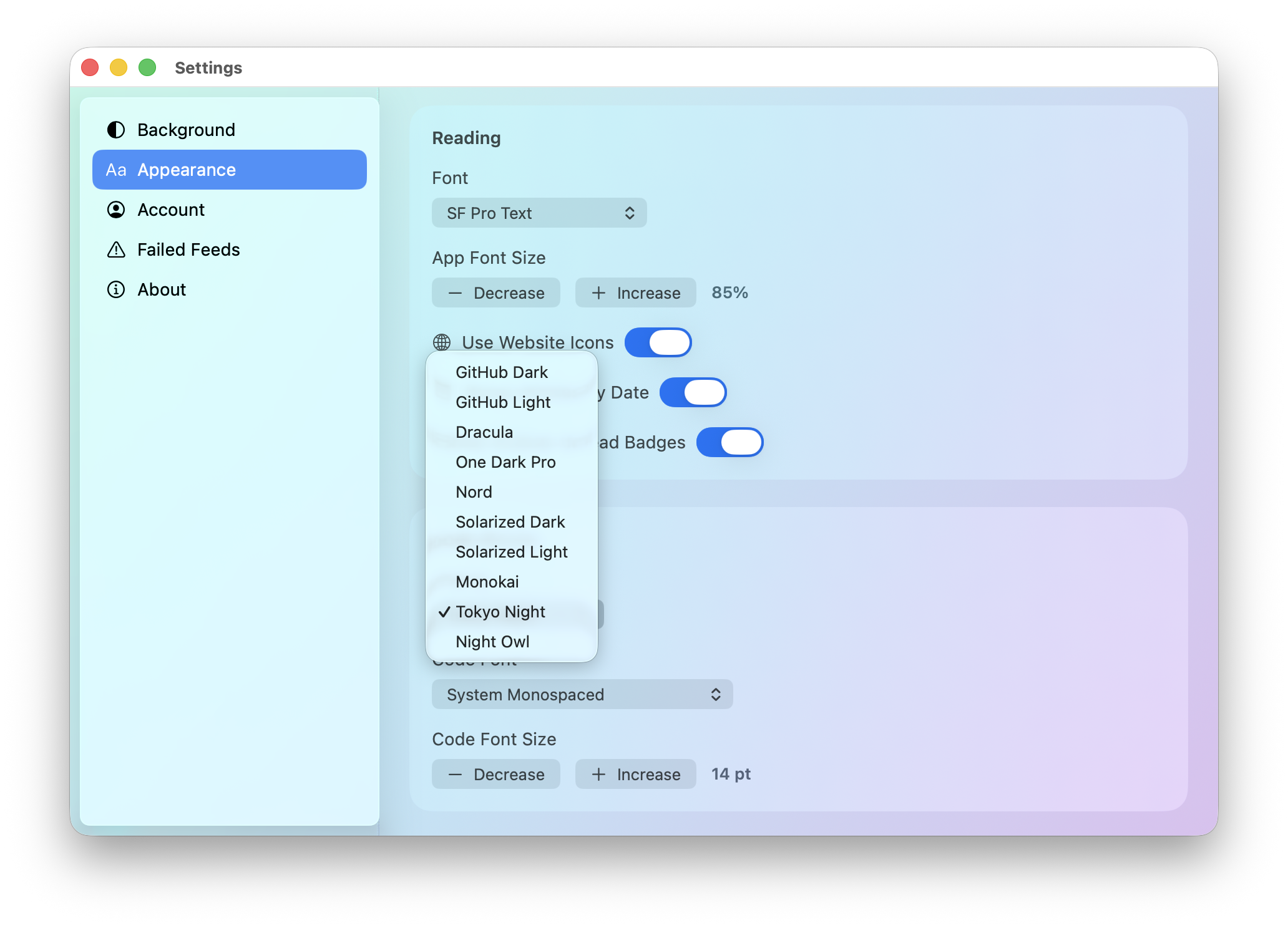 Ember Feed Alternative RSS Reader gallery image