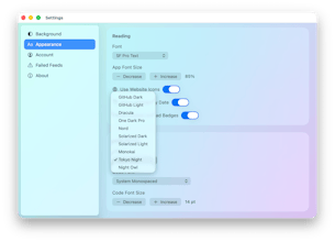 Ember Feed Alternative RSS Reader gallery image