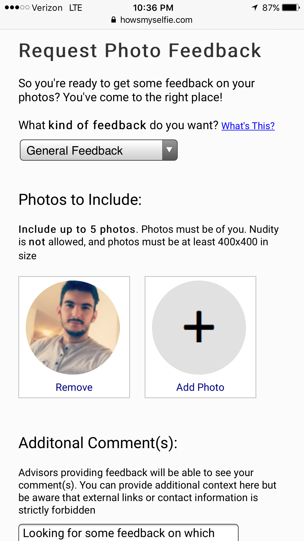 HowsMySelfie.com gallery image