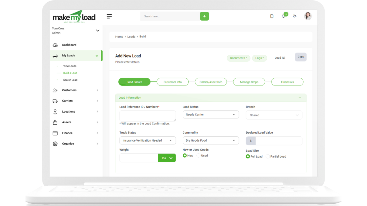 Mídia 5 de Makemyload - O melhor TMS para gerenciamento de logística e frete
