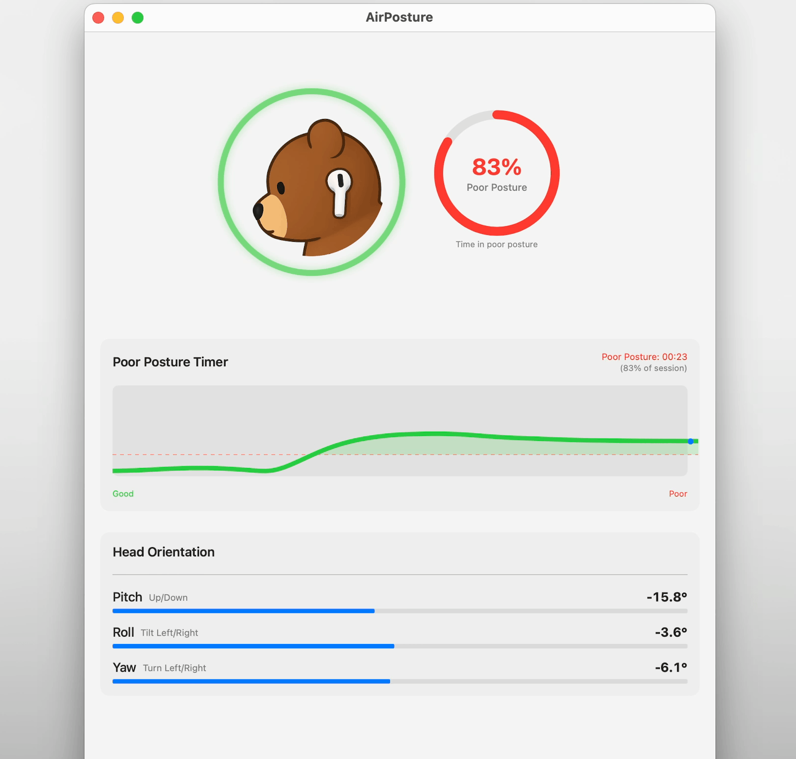 وسائط Airposture - حول AirPods الخاص بك إلى مدرب الموقف 1