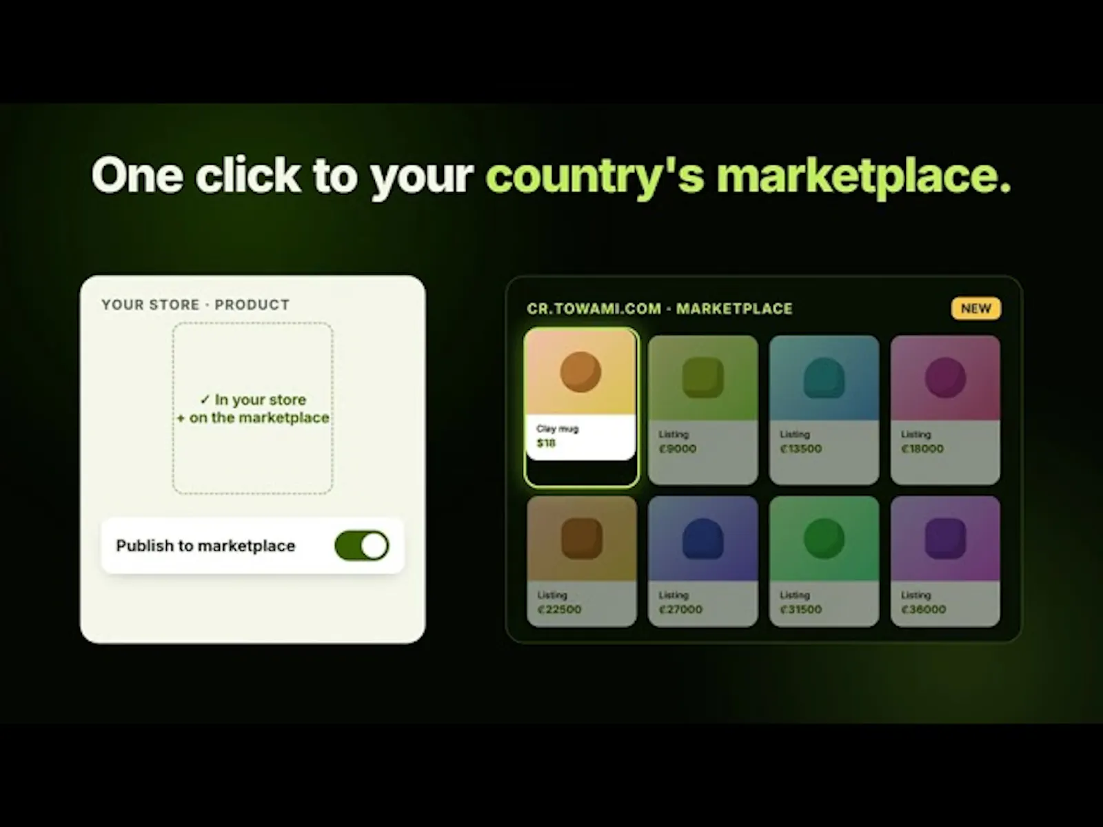 Towami 2.0: Stores + Marketplace screenshot 1 (video preview)