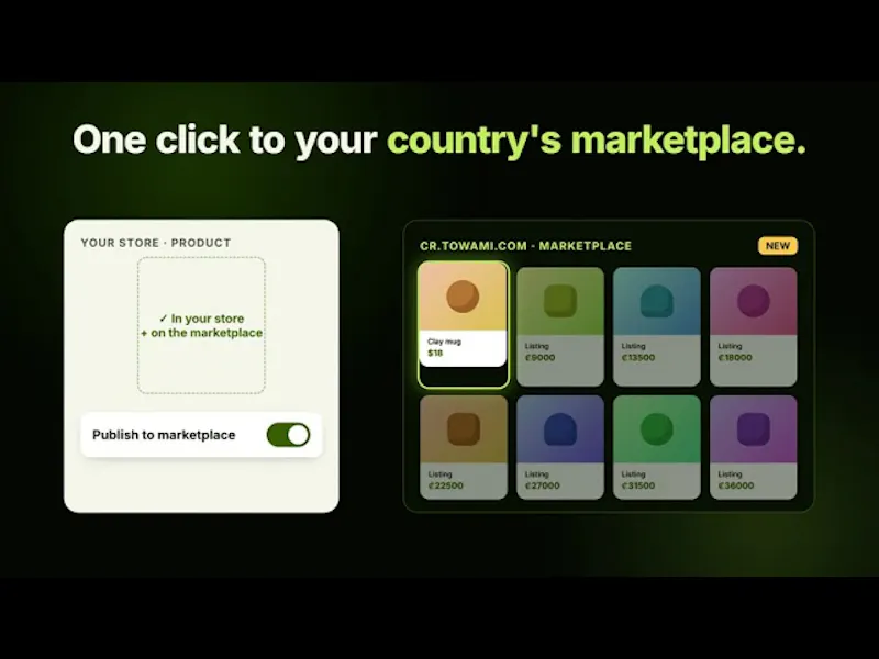 Towami 2.0: Stores + Marketplace screenshot 1 (video preview)