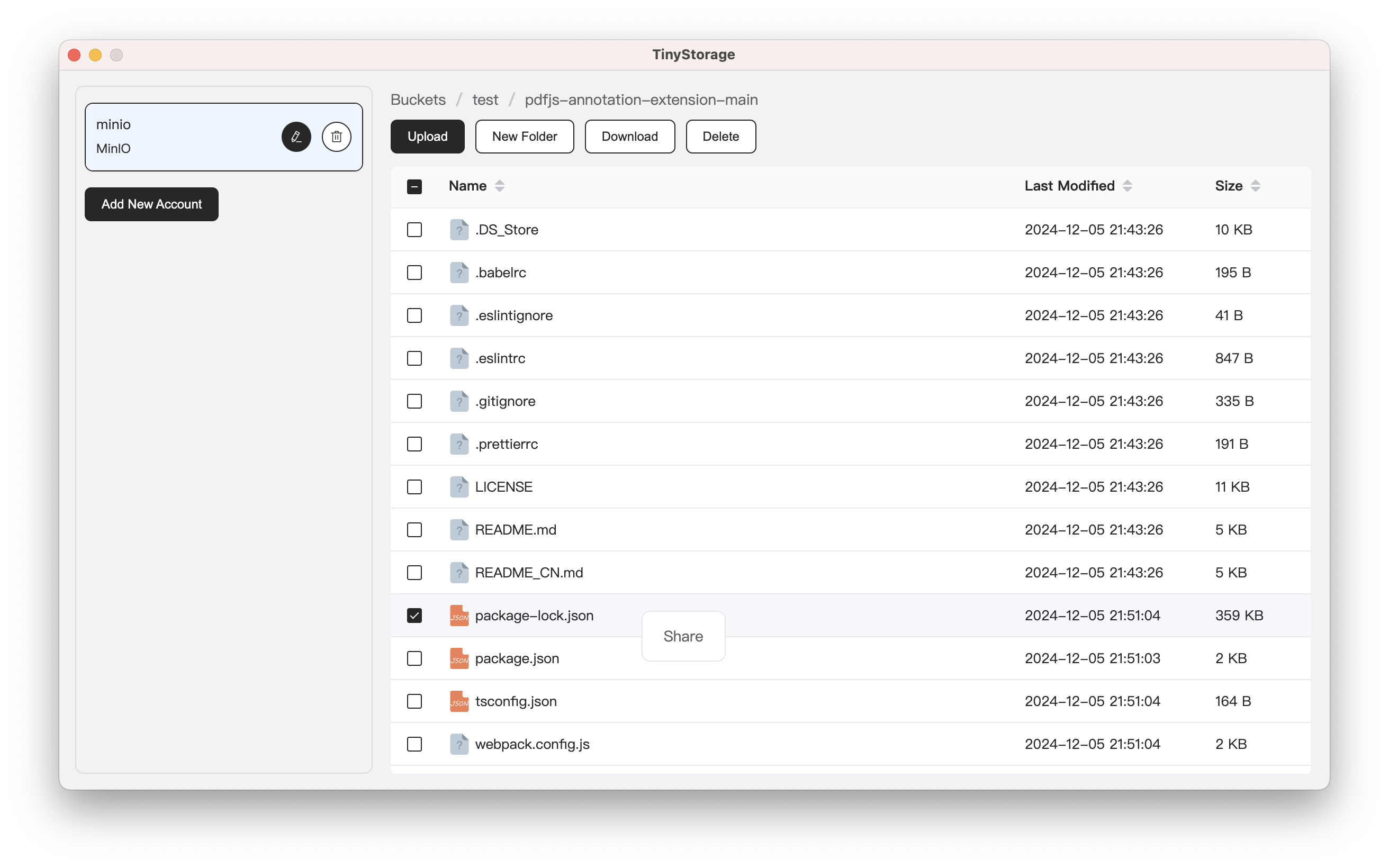 Media TinyStorage - GUI moden untuk s3 5