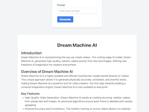 DreamMachine AI Video Generator gallery image