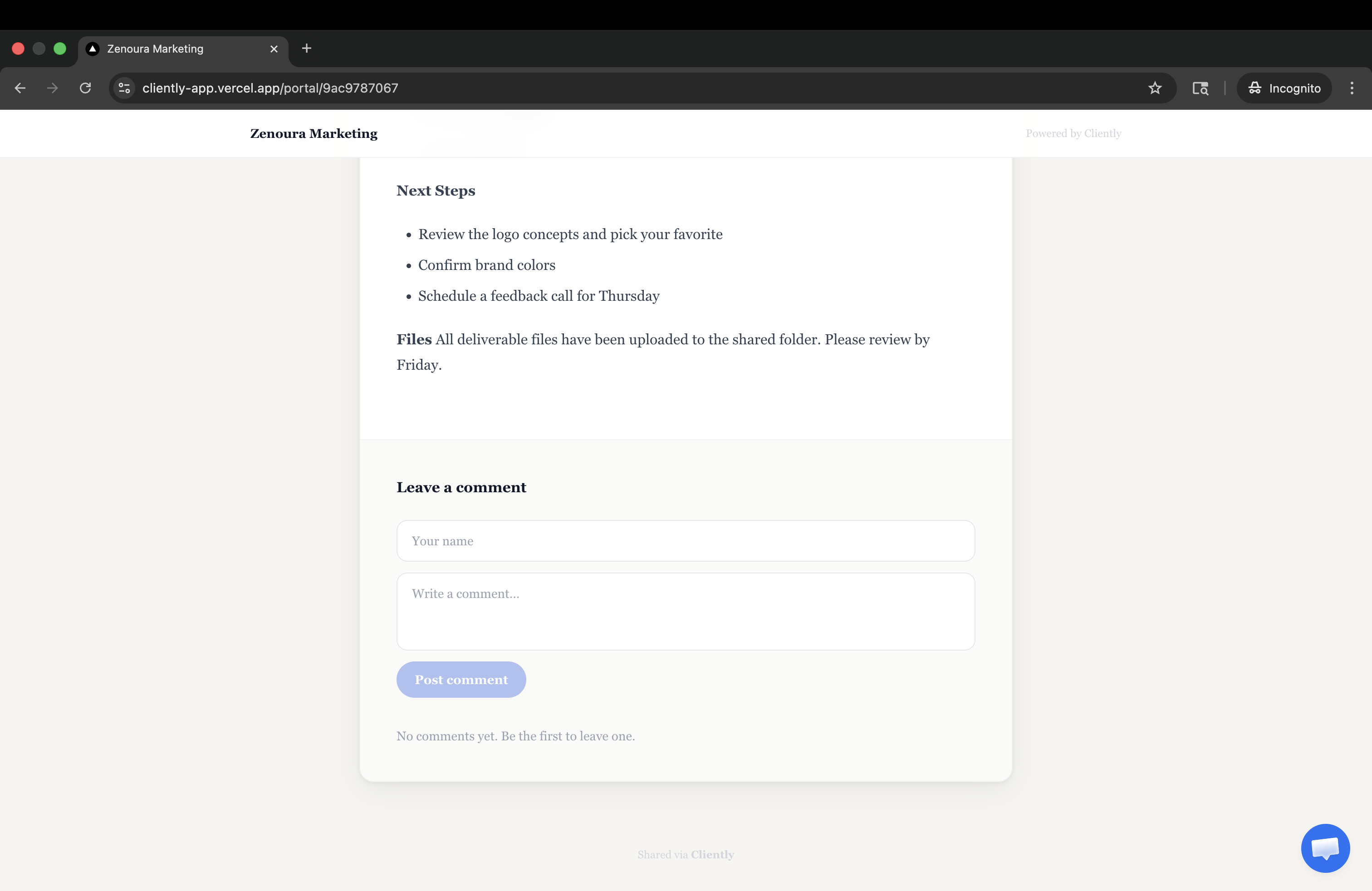 Cliently gallery image
