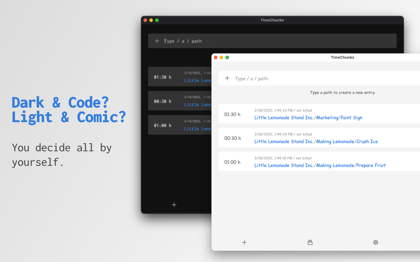 TimeChunks gallery image