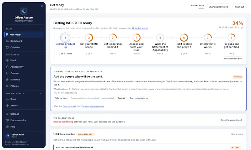 Offset Security Compliance Suite screenshot 1