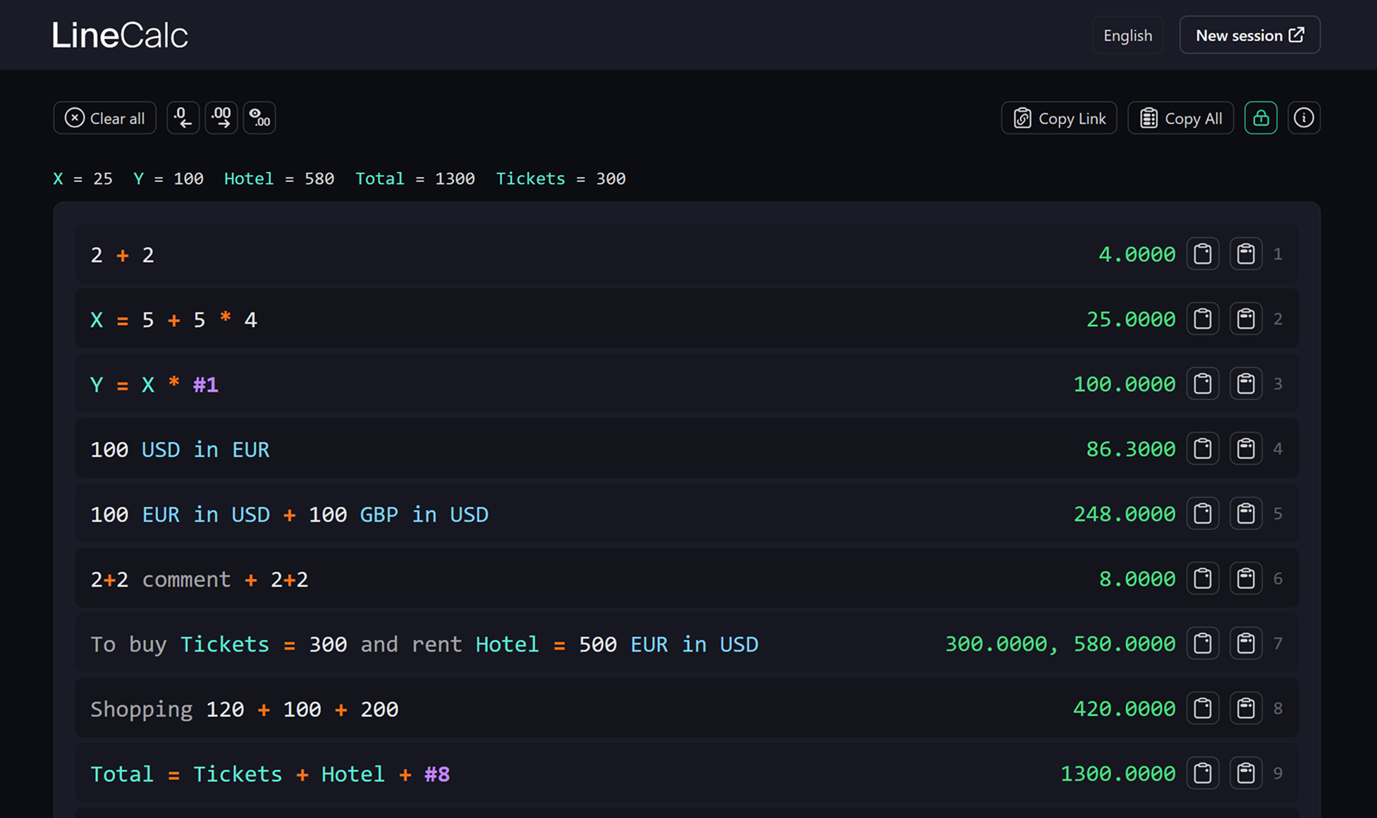 LineCalc gallery image