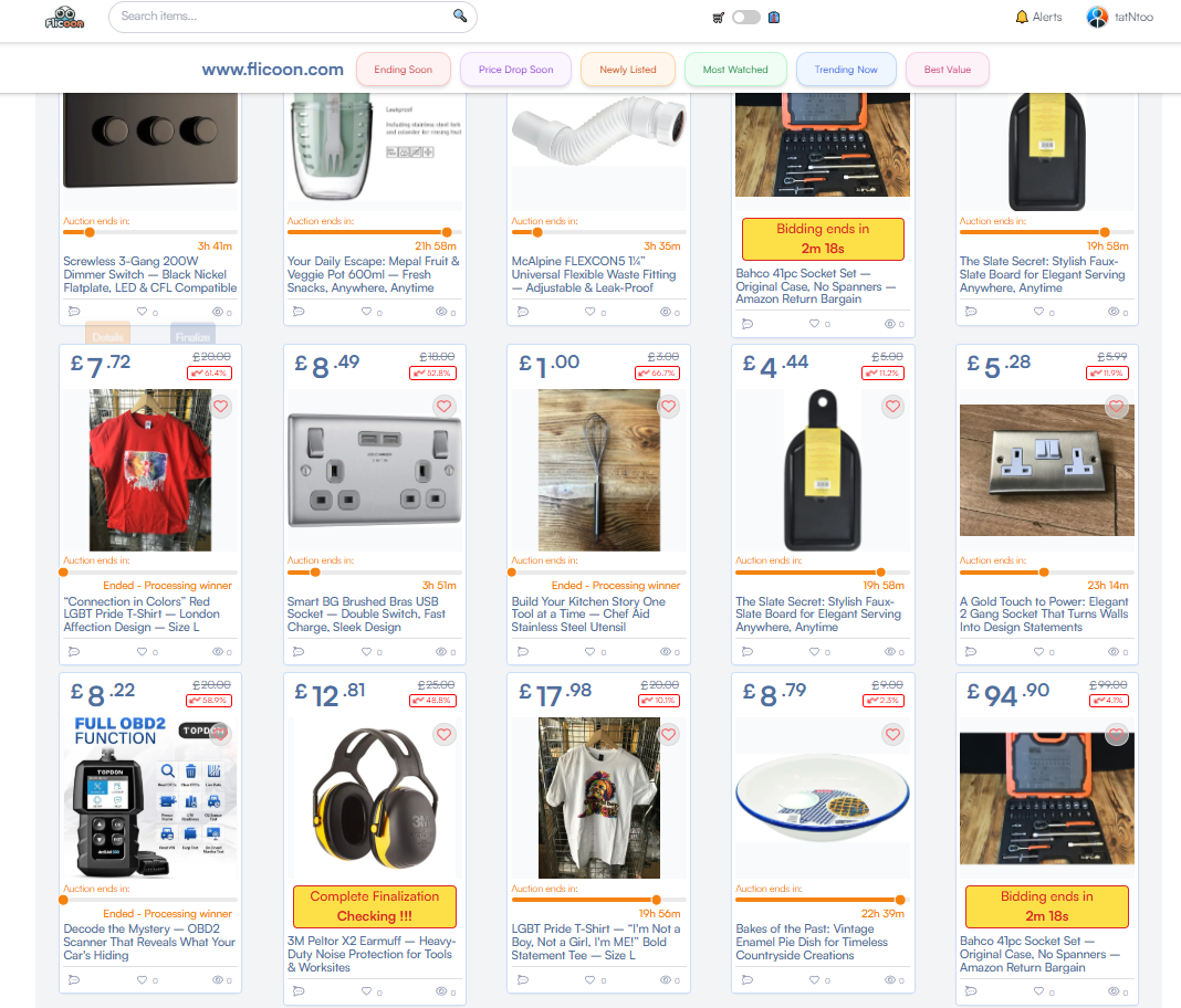 Flicoon: un mercado dinámico - Revendedor a prueba de revendedores.Comprador media 2